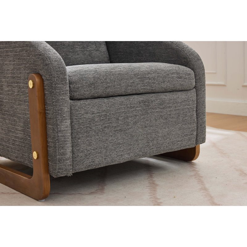 Fauteuil en tissu d'ameublement Chenille