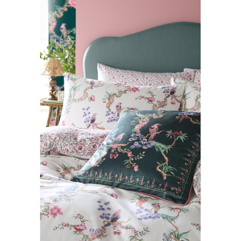 Birds of a Feather Blush Bedset, Full / Double