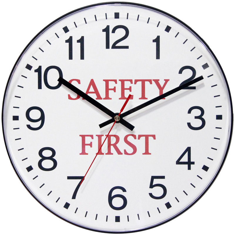 Horloge murale ronde en plastique Iota 12 pouces Iota