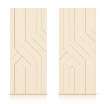 Hollow Paneled Painted without Installation Hardware Kit Sliding Closet Doors