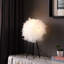 Lampe de table moderne en métal avec abat-jour blanc doux