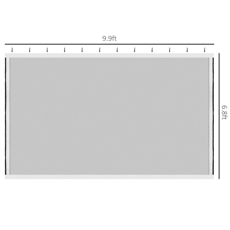 White Polyester Mesh Sidewall Netting for Gazebos and Canopy Tents