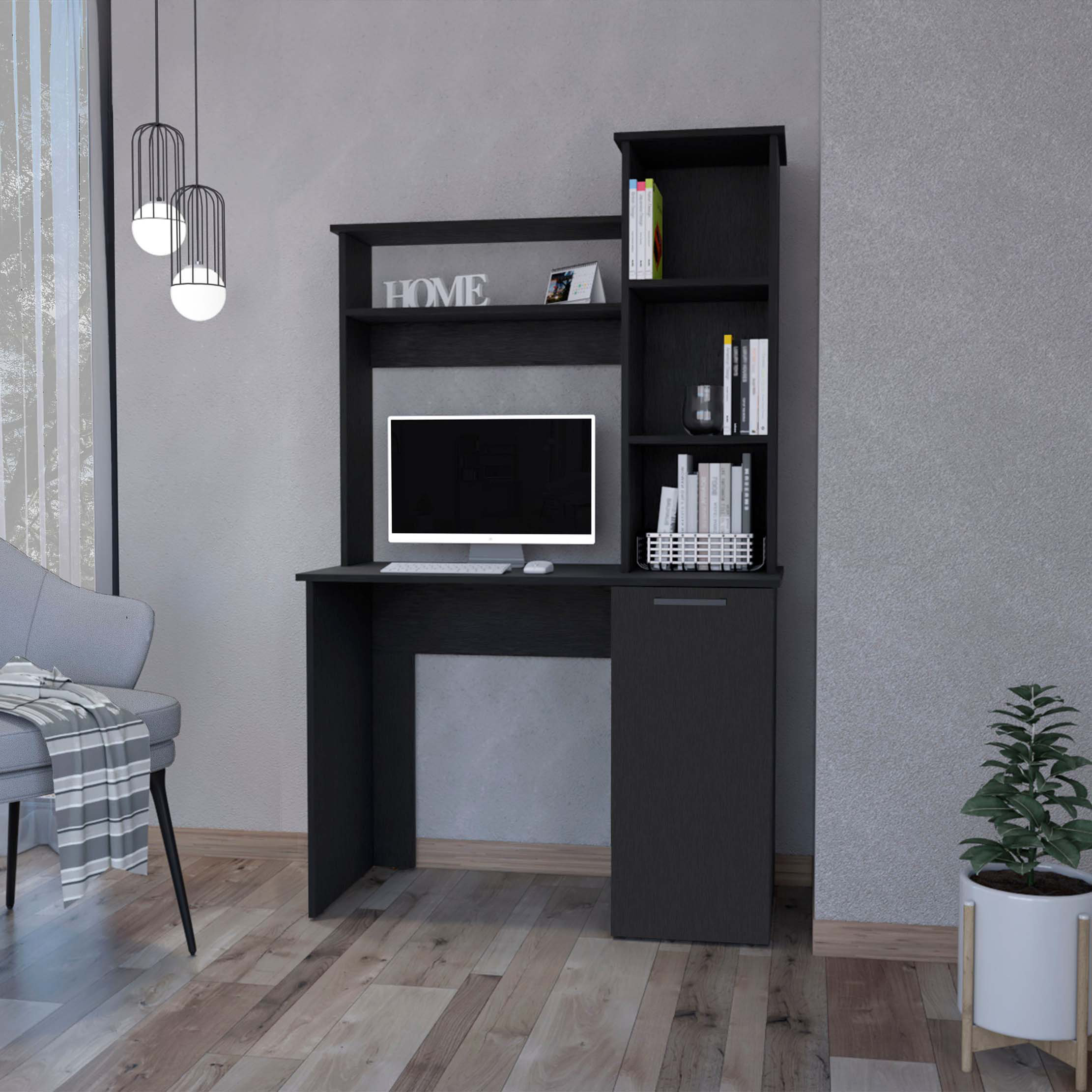 Latitude Run® 3-Tier Storage Shelves Computer Desk - Wayfair Canada