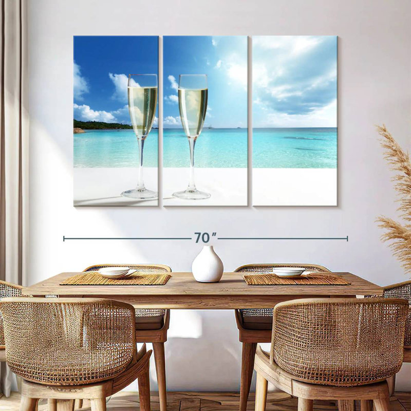 Yarlin Champagne By The Beach, 42" H x 65" W