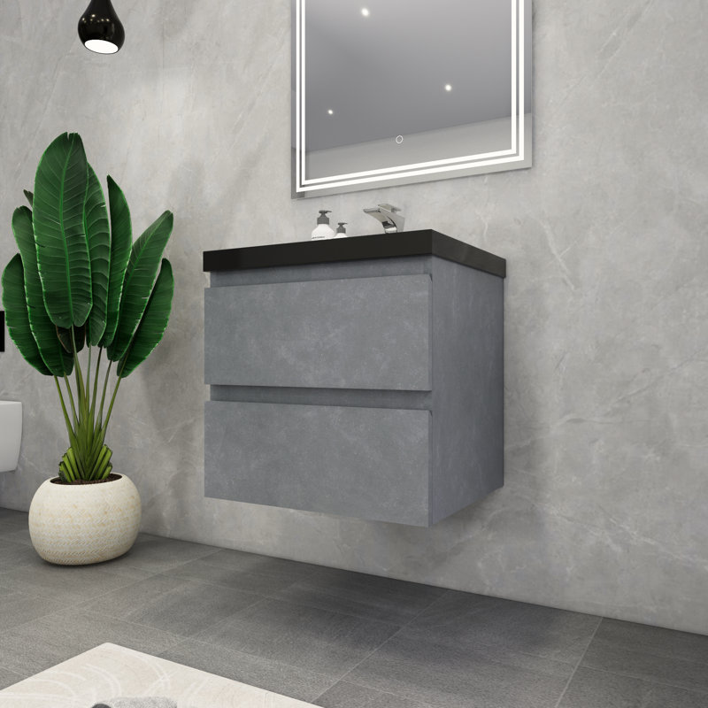 Ensemble de meuble-lavabo simple 24 po McConnico, Gris ciment
