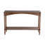 Console 47 x 14 x 30 po en bois brun rustique avec pieds en spirale tournés et tablette inférieure