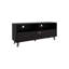 Meuble télé, 1 porte, 2 tablettes, wengé noir