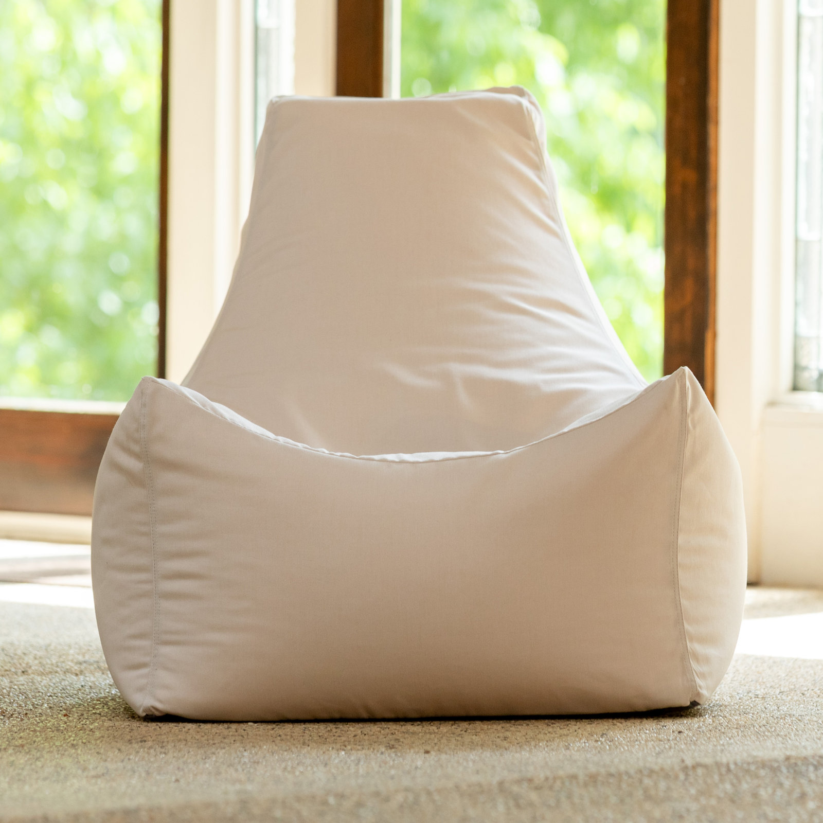 Juniper Outdoor Bean Bag Patio Chair, Pearl Acrylic