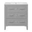 Ensemble de meuble-lavabo simple 30 po avec 3 tiroirs, meuble-lavabo autoportant avec cadre en bois massif 30 po-115672146-115672148