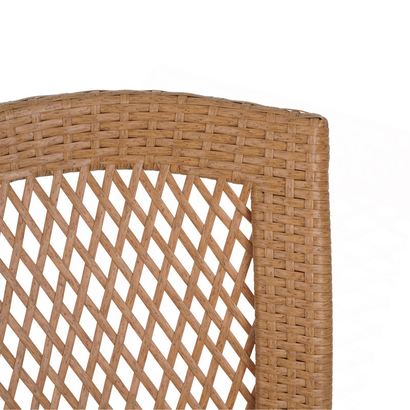 Chaises d'extérieur polyvalentes empilables avec matériaux durables et design élégant, ensemble de 2, Marron clair