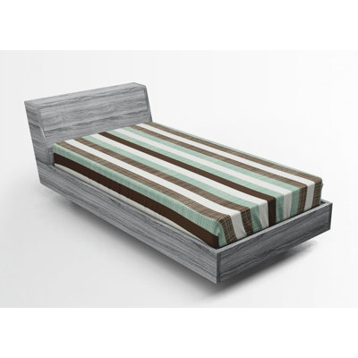 Drap-housse rayé en microfibre