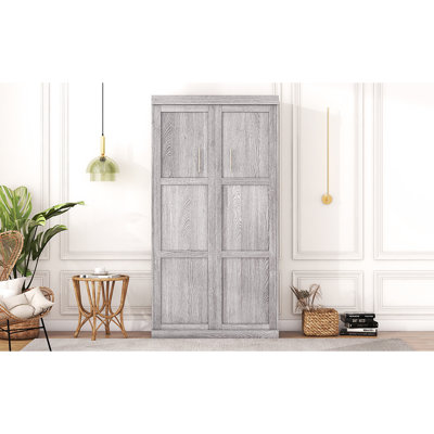 Armoire pour lit simple, gris