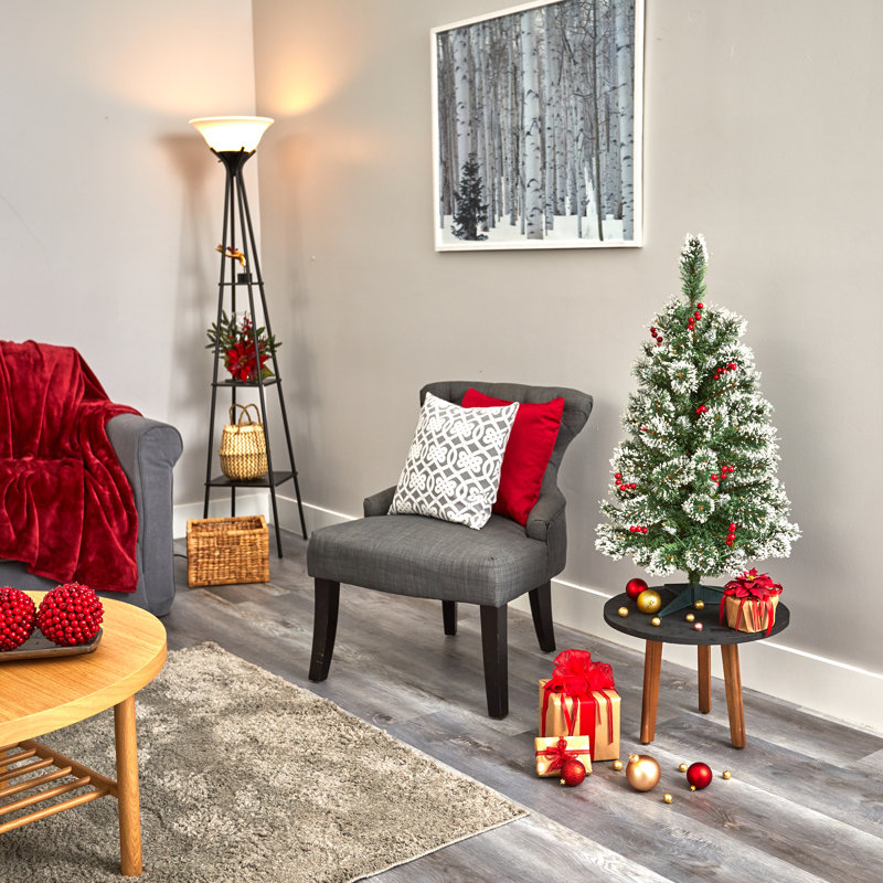 Lighted Artificial Christmas Tree, 3' H