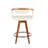 Oracle Mid-Century Modern Counter Stool In Walnut Bamboo And Cream Faux Leather By Lumisource-2059721981
