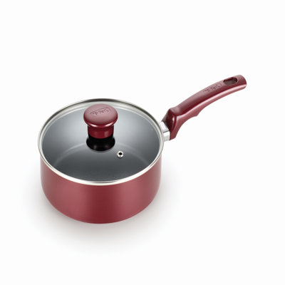 Batterie de cuisine antiadhésive T-fal Essentials, casserole de 3 pintes, rouge