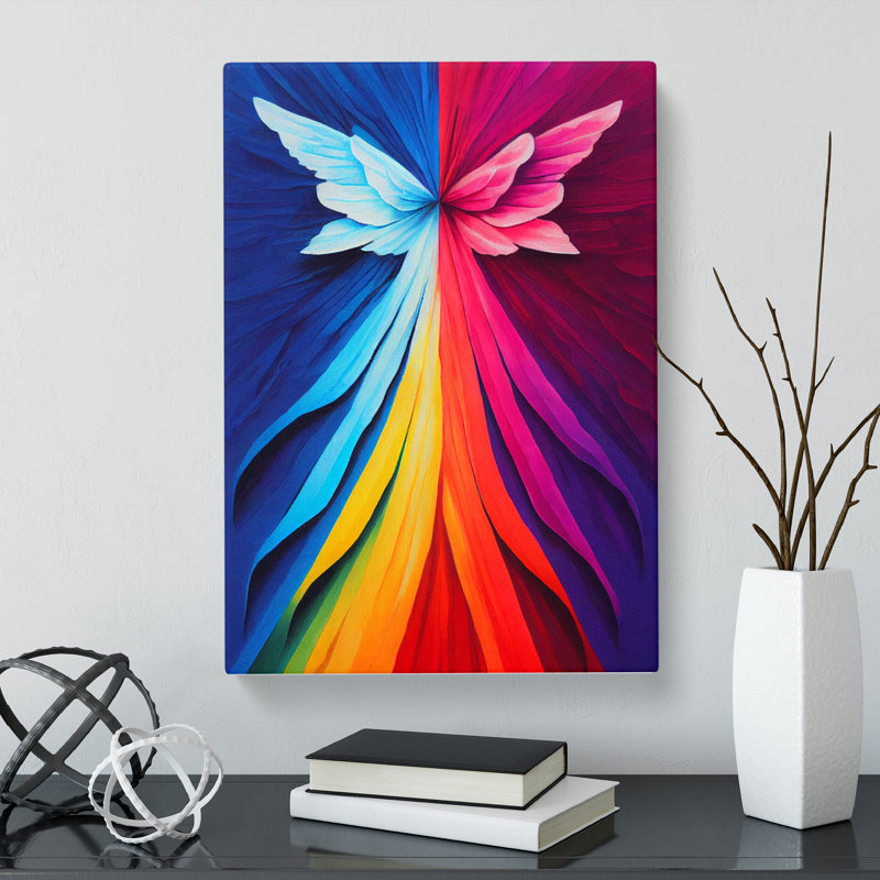 Angel Crayon - Wrapped Canvas Print, 76cm H x 50cm W x 3cm D