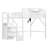Full Size Loft Bed with Stairs, Metal Full Loft Bed with High and House Shaped Guardrails, High Loft Bed with Wardrobe for Kids Teens, White-1512979746-1512979745