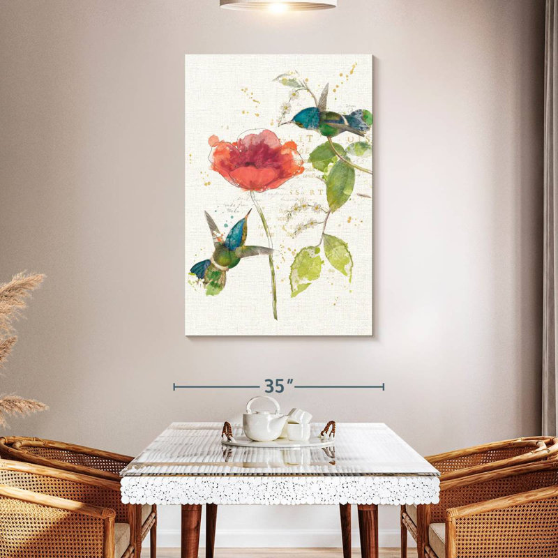 Fleur de colibri sarcelle Brampt, H 48 po x l 32 po