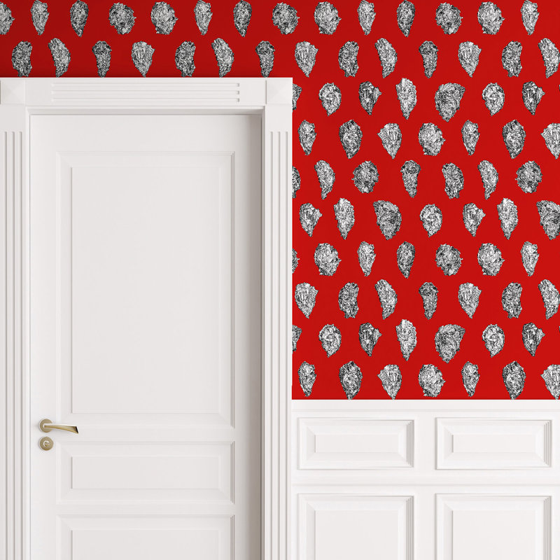 Oysters, Black/White/Red, Non-Woven