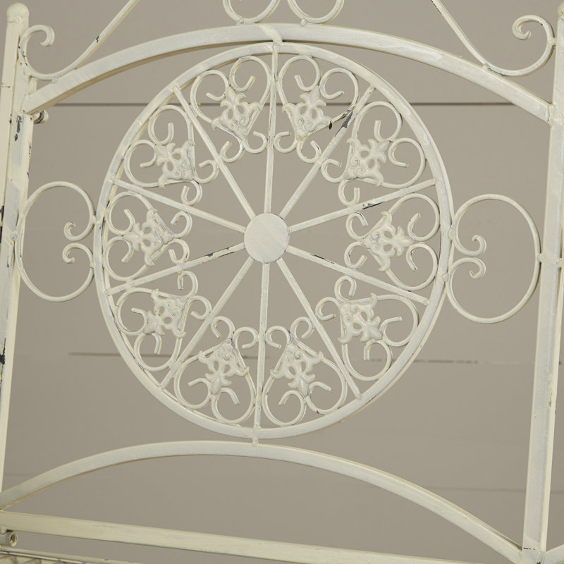 Pafford Ornate Iron Conversation Set, Antique White