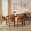 Chaises de salle à manger rembourrées en similicuir 19,5 ", chaise d'appoint moderne avec dossier complet et accoudoirs-356743037