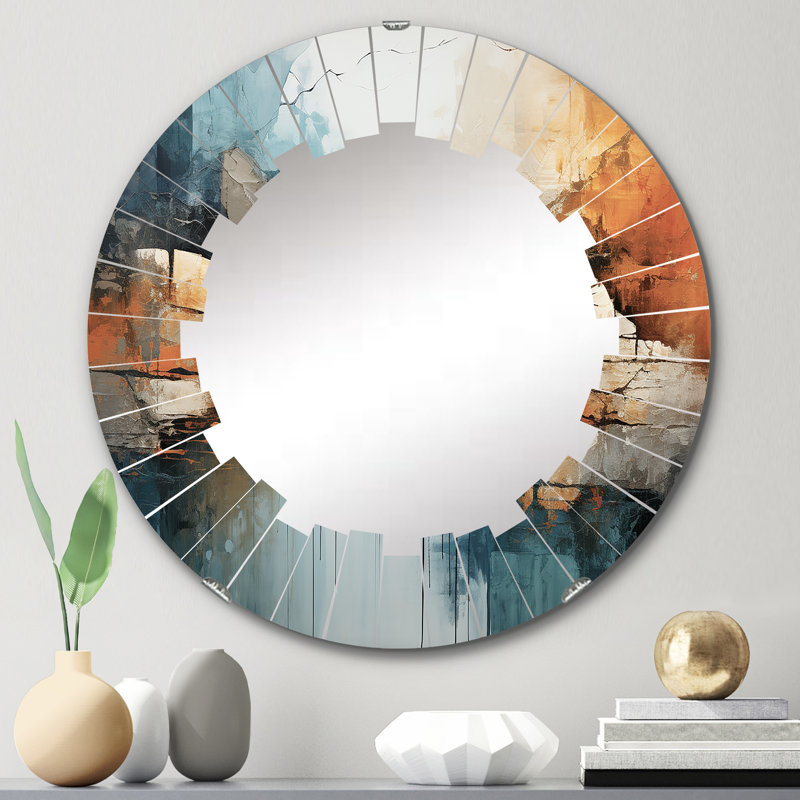 Donanen - Miroir mural moderne rond, 24 po x 24 po
