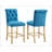 Button Tufted Back Solid Wood Stools-469672238
