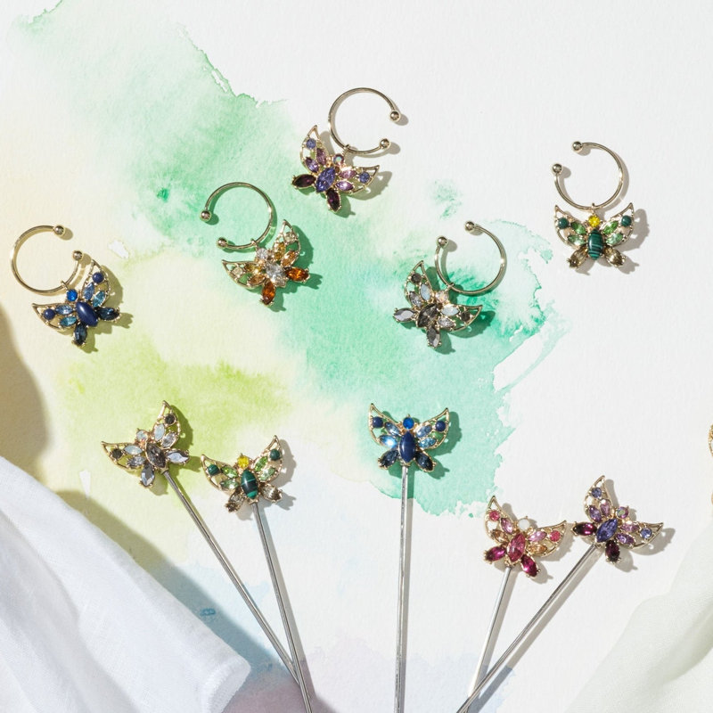 Butterfly cocktail picks