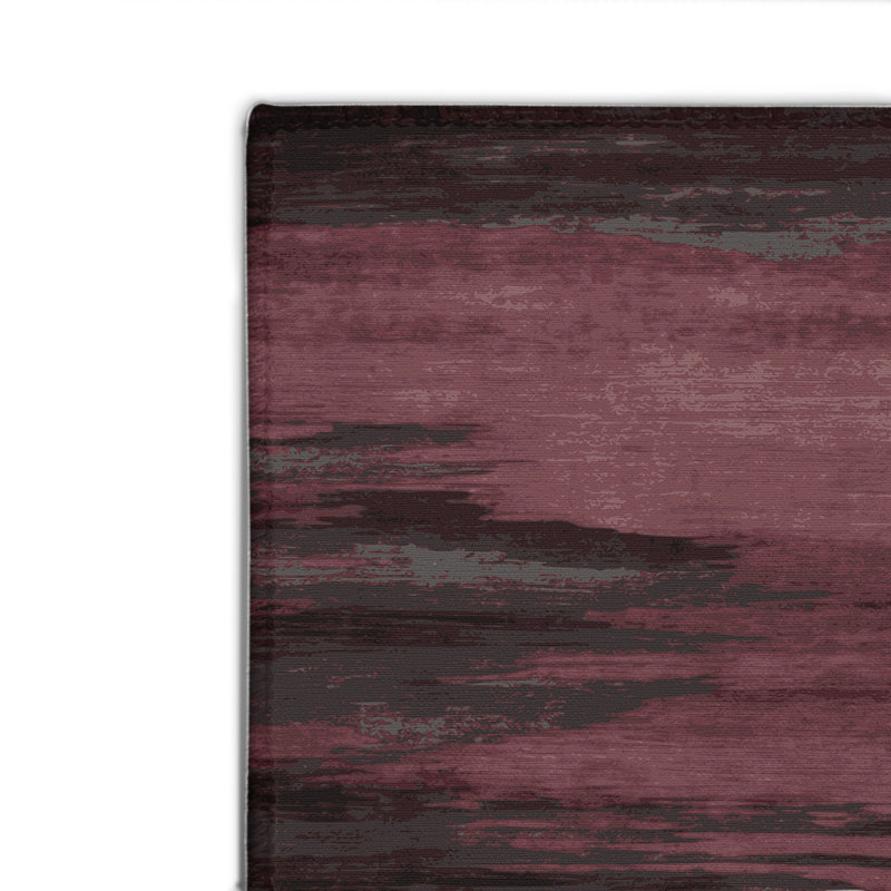 Tapis intérieur et extérieur brun Watercolor, Rectangulaire 8 pi x 10 pi