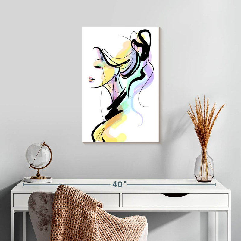Illustration de mode Leisha Lady, H 24 po x l 16 po
