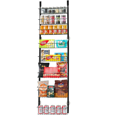 9 - Tier Pantry Organizer Over Door Hanging Storage For Kitchen, With Heavy Duty Steel And Rack Stable Frame