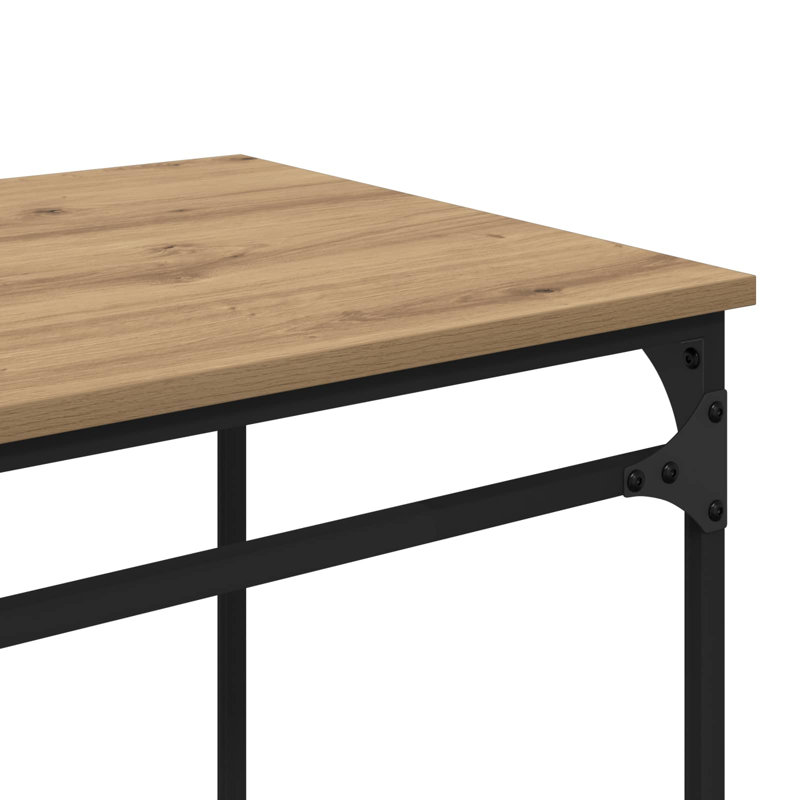Metal Base Computer Desk, Artisan Oak, 90cm. H x 135cm. W x 50cm. D