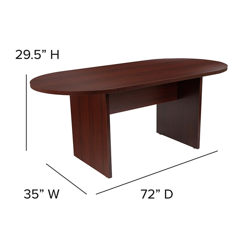 Ensemble de table de réunion Xaida, Acajou