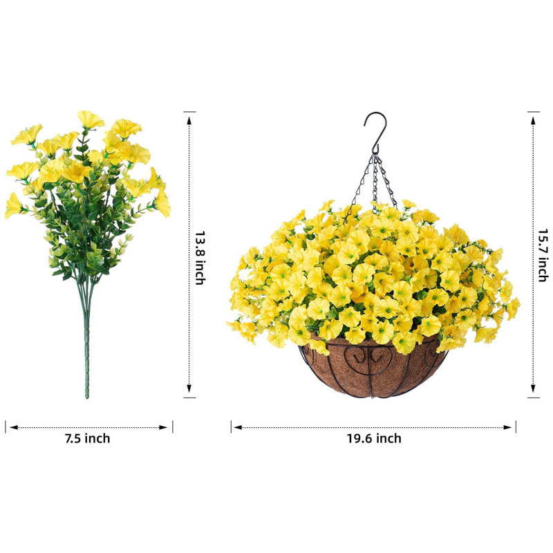 Panier de plantes artificielles à fleurs suspendues