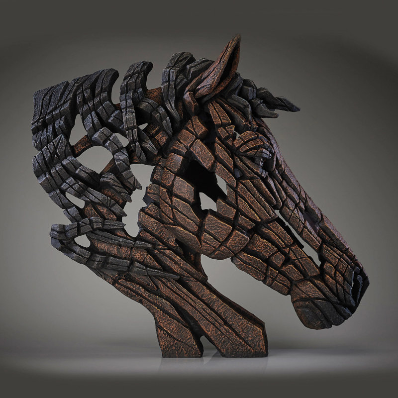 Sculpture buste cheval H 22,5 po