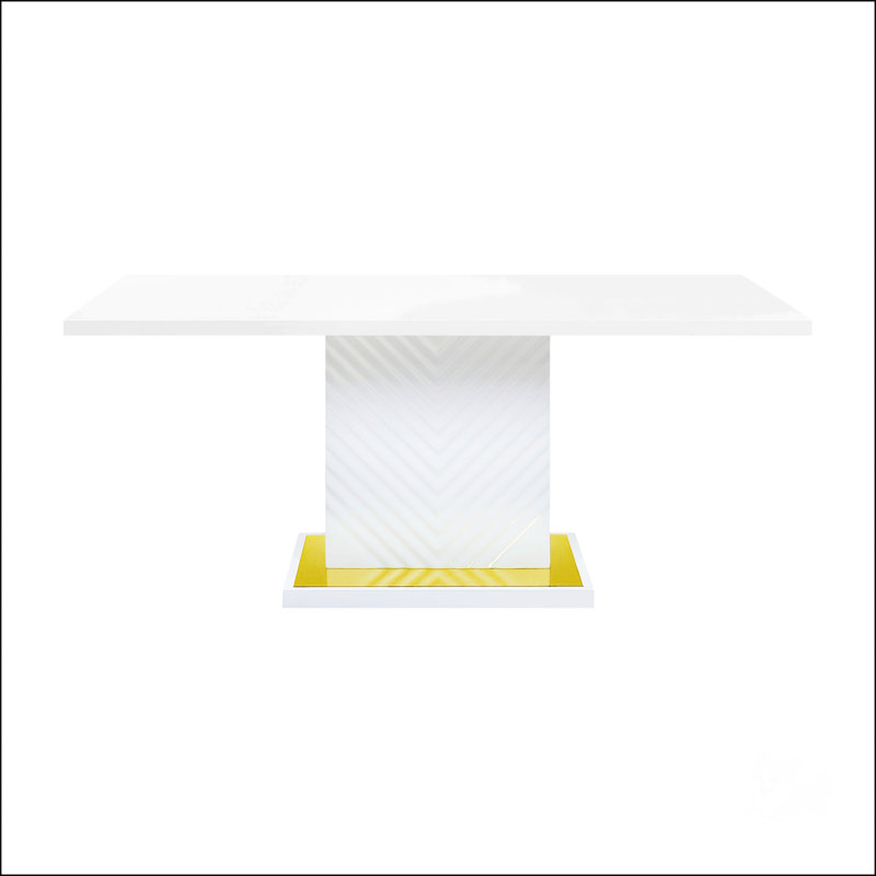 White High Gloss Finish Dining Table