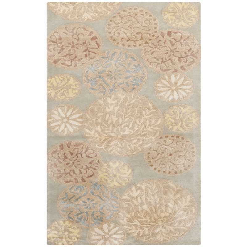 Coreatha Martha Stewart Hand Tufted Wool & Viscose Floral Rug, Rectangle 2'6" x 4'3"