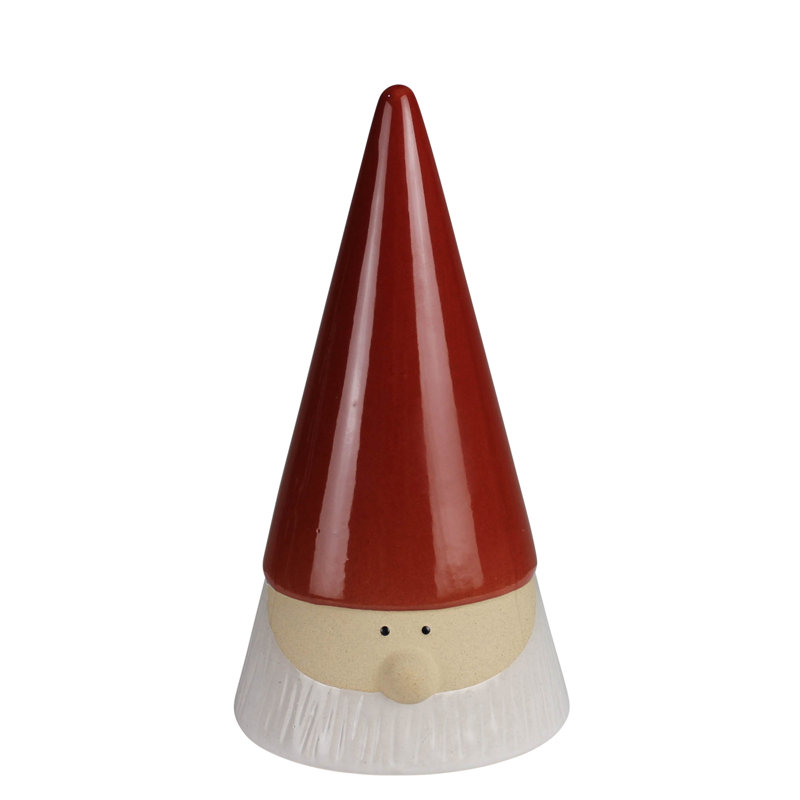 Santa With Tall Hat, Ceramic - Sm
