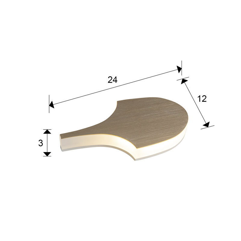 Davidas Aluminium LED Armed Sconce, 24cm H x 12cm W x 3cm D