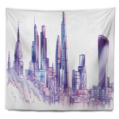 Tapisserie de l'horizon de londres cityscape
