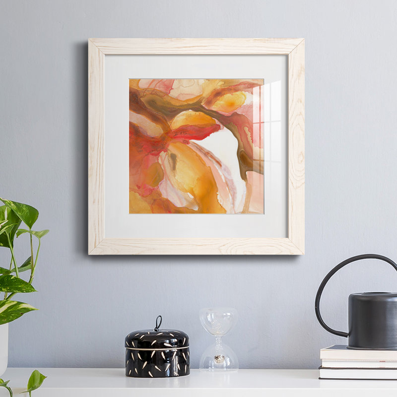Sunset Marble III - reproduction encadrée de qualité supérieure - prête à être accrochée, H 31,5 po x l 31,5 po x P 1,5 po