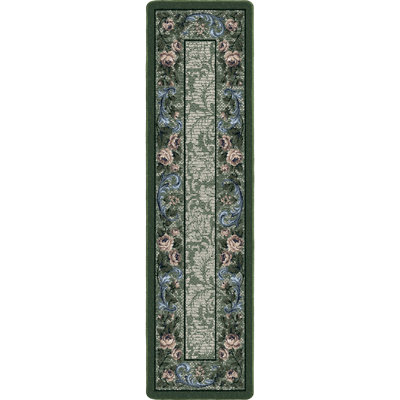 Tapis péridot damassé rose Innovations