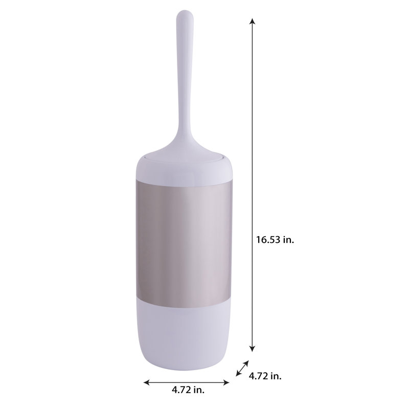 Bath Bliss Plastic Toilet Brush, White