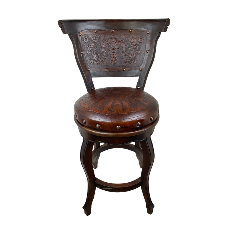 Colonial 30" Swivel Bar Stool, Antique Brown, Bar Stool (30" Seat Height)