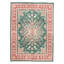 Tapis en laine vert 9 pi 1 po x 12 pi 4 po "one-of-kind" à la main-noué la 2010 Momence