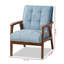 Fauteuil en polyester capitonné de 25,2 po de largeur Charrell-618635608