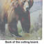 Grizzly Bear Glass Cutting Board Large