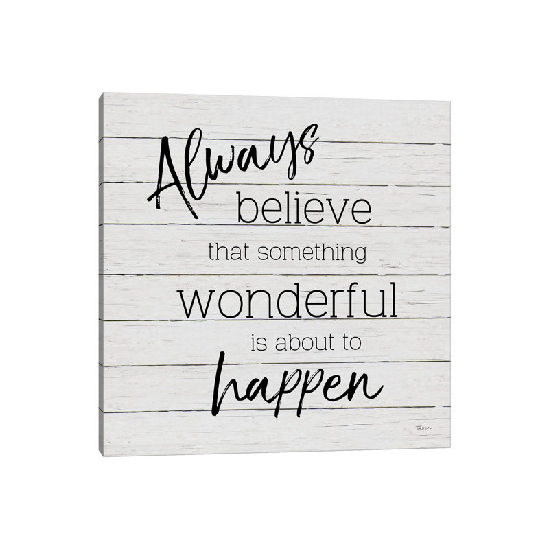 Always Believe by Katrina Craven - Wrapped Canvas Print, 66.04 cm H x 66.04 cm W x 1.91 cm D