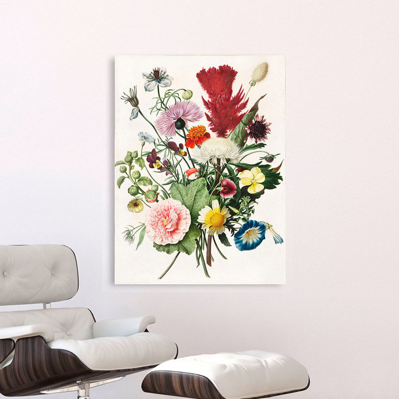 Bouquet Of Flowers by Anonymous - Art Prints on Canvas, 100cm H x 70cm W x 4cm D