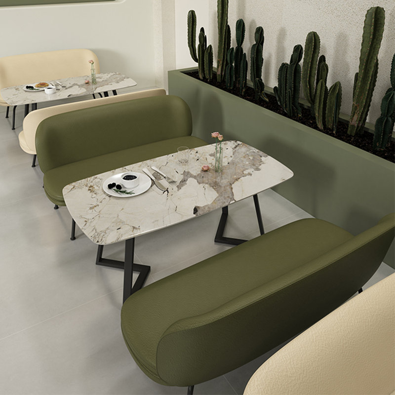 Banc rembourré Modern Light Luxury, Vert foncé